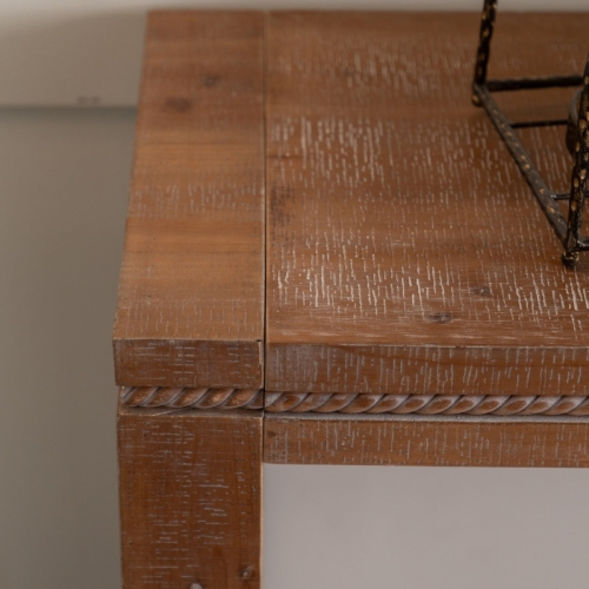 Solid Wood Console Table – Natural Wood, Narrow Entryway & Living Room Sofa Table – view 4