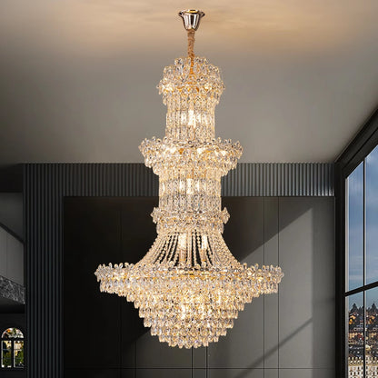 Three-layer European crystal chandelier