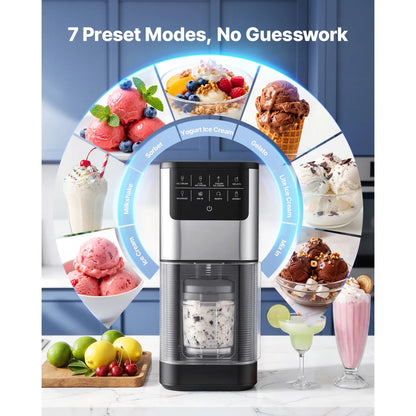 7-in-1 Ice Cream Maker – Frozen Treat Machine for Gelato, Sorbet and Frozen Yogurt