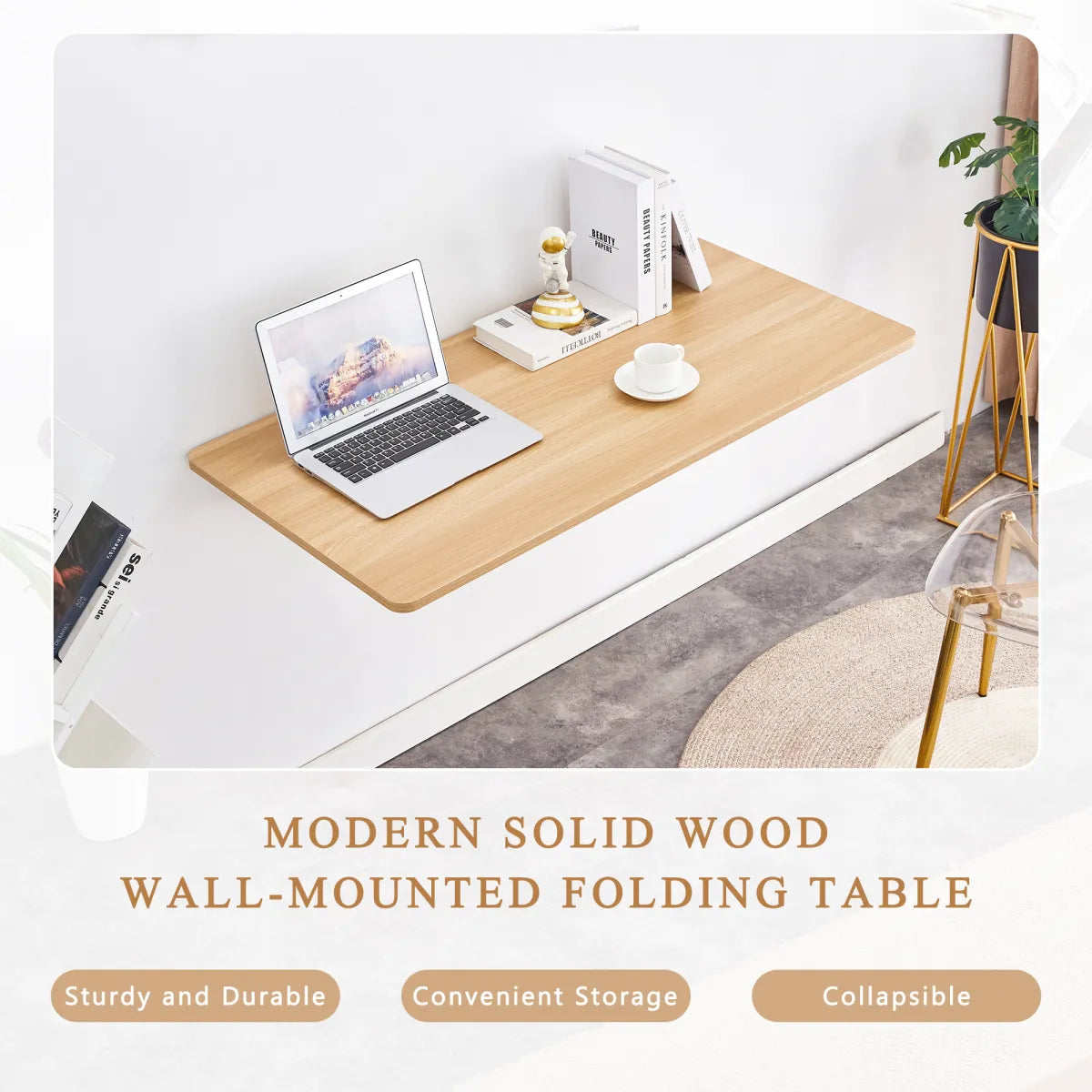Wall-Mounted Folding Laundry Table – Fold-Down Space-Saving Shelf