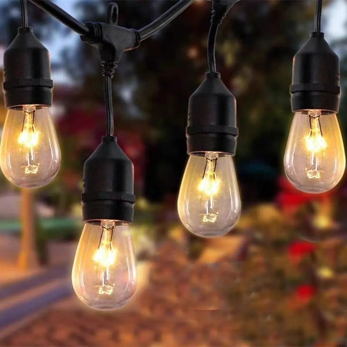 Outdoor Edison String Lights – 10-Socket Hanging Patio Lights