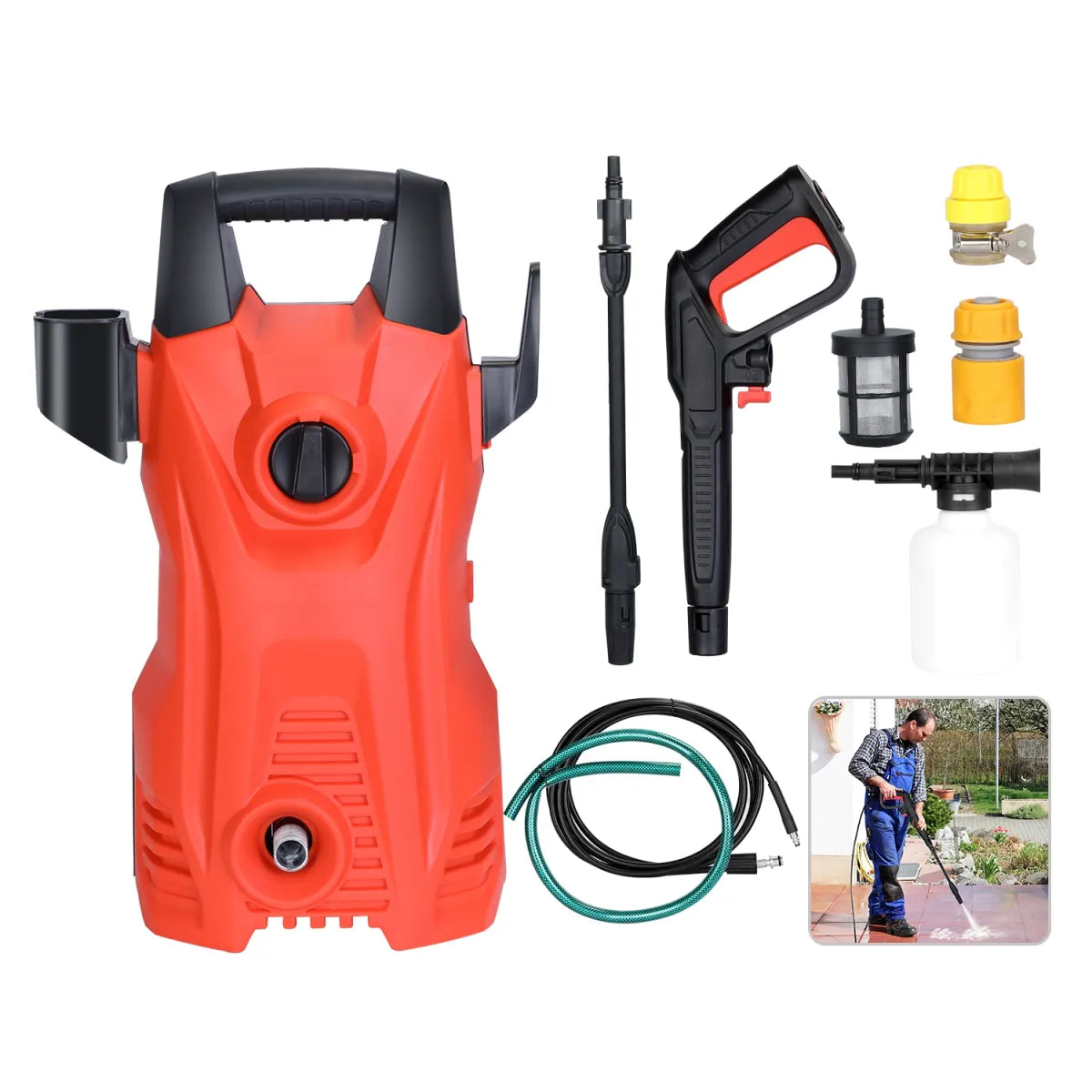 1740 PSI Electric Pressure Washer – Adjustable Nozzle