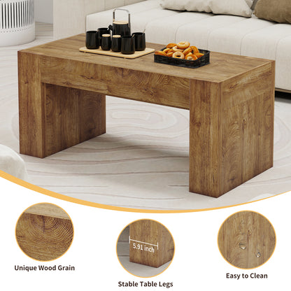 48 inch farmhouse coffee table with hidden drawer