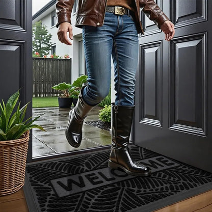 Welcome Front Door Mat – Indoor & Outdoor All-Season Entryway Doormat