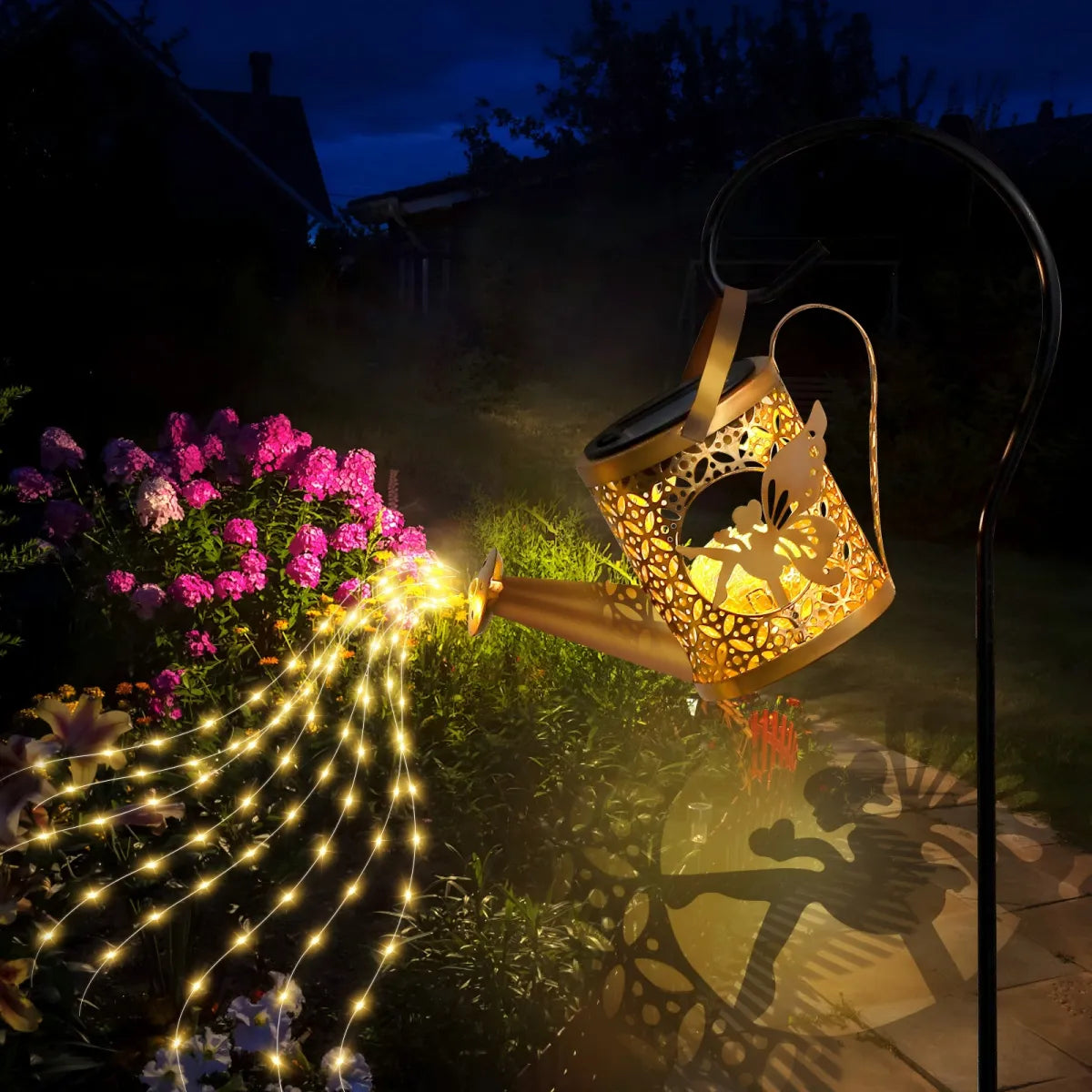 Solar Watering Can Light – Waterproof Metal Garden Lawn Decor