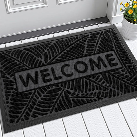 Welcome Front Door Mat – Indoor & Outdoor All-Season Entryway Doormat