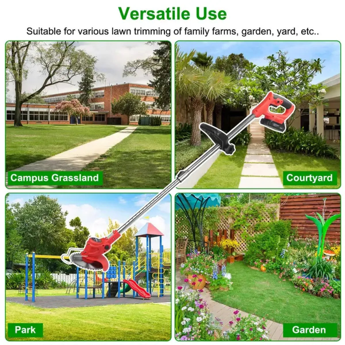 Cordless Electric Grass Trimmer – Alloy Blade