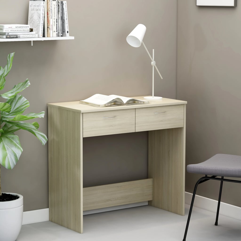 Engineered wood desk with drawer, 80cm
