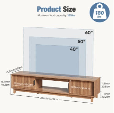 Mid-century modern TV stand with storage