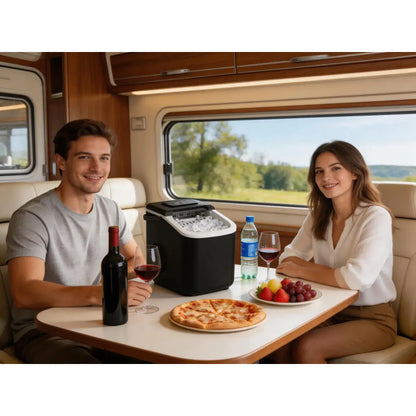 Countertop Ice Maker – Self-Cleaning Portable Machine with Handle