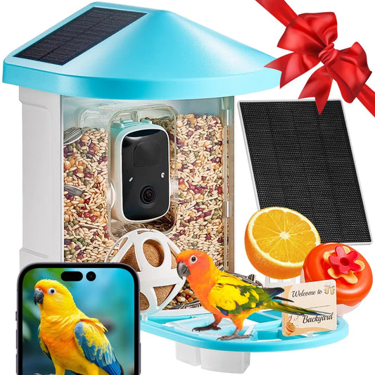 Smart Solar Bird Feeder with Camera, AI Bird Species Identification