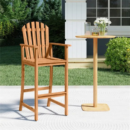 31" Outdoor Bar Stool, Slatted Design