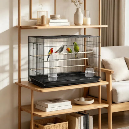 Easy-Clean Metal Bird Cage – Parrot and Finch Home