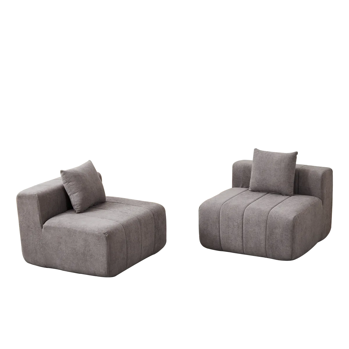 Chenille Modular Sofa Section with Pillows – view 3