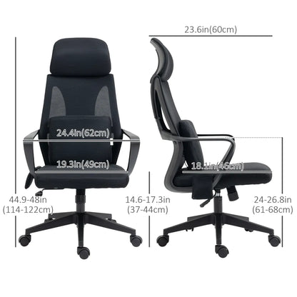High-Back Mesh Office Chair – Ergonomic Swivel Desk Chair