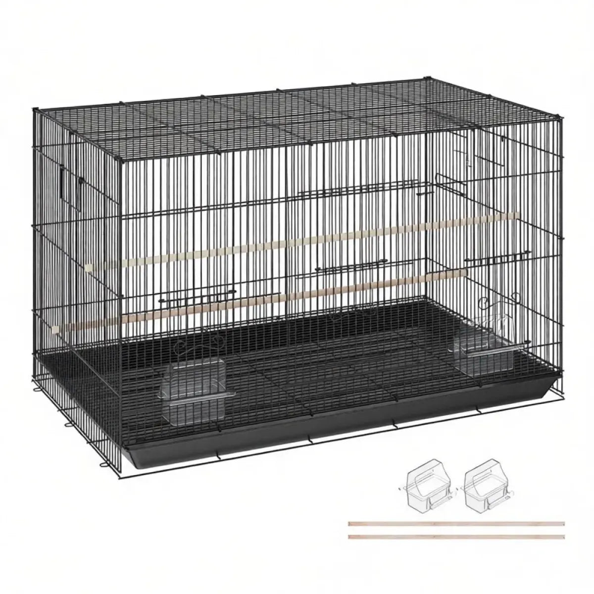 Easy-Clean Metal Bird Cage – Parrot and Finch Home