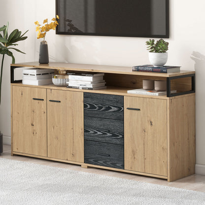 Industrial sideboard with 3 doors and 3 drawers