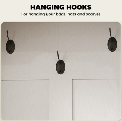 Hall Tree shoe storage detail