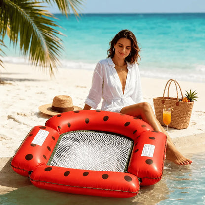 Inflatable Mesh Pool Float Chair – Lime Slice Water Lounger