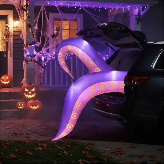 6.5 Ft Giant Inflatable Tentacles Halloween Decor with Built-In LED Lights