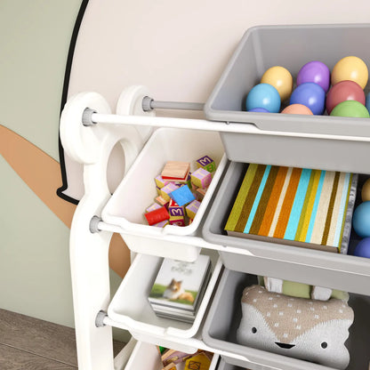 Kids Toy Storage Organizer – 12 Removable Bins, Playroom Shelf