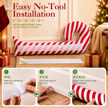 Christmas Candy Cane Door Draft Stopper