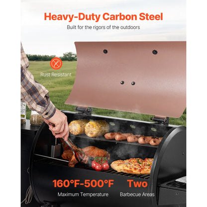 456 Sq.In. Wood Pellet Grill & Smoker – Electric Outdoor BBQ