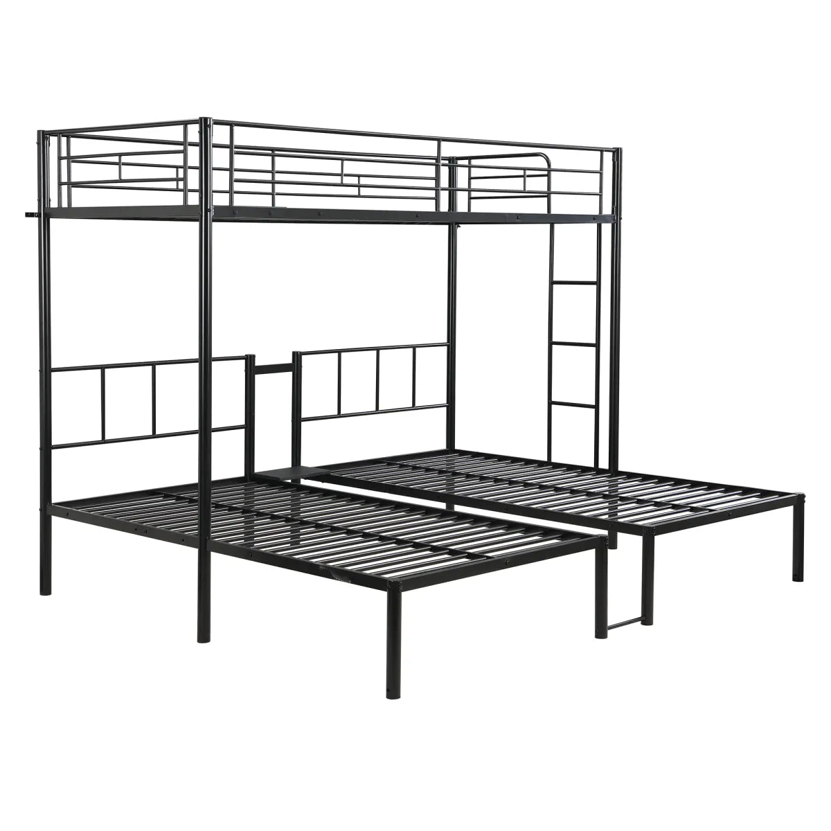 Twin Over Twin Over Twin Triple Bunk Bed with Ladder & Safety Rail – view 4