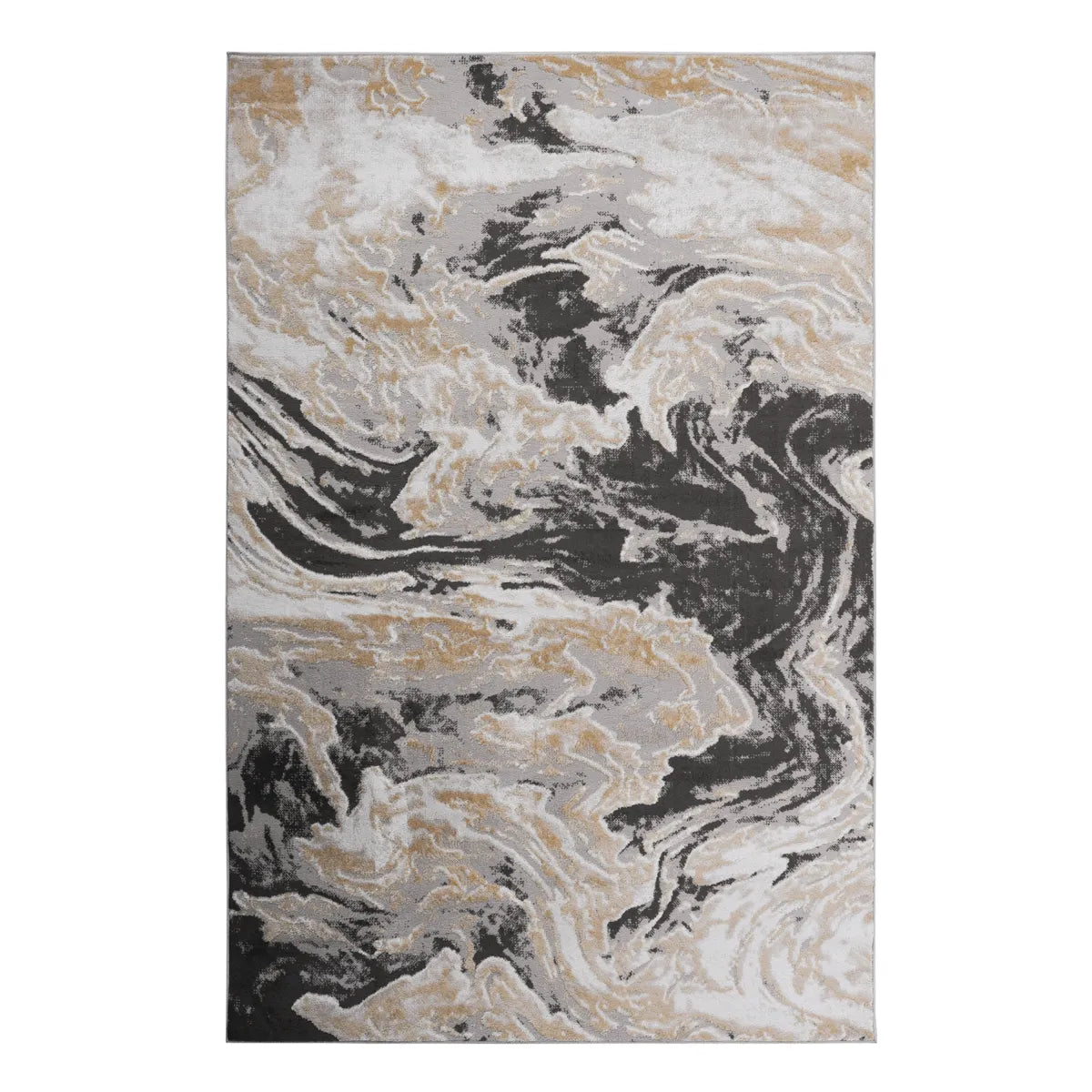 Abstract Runner Rug, Grey
