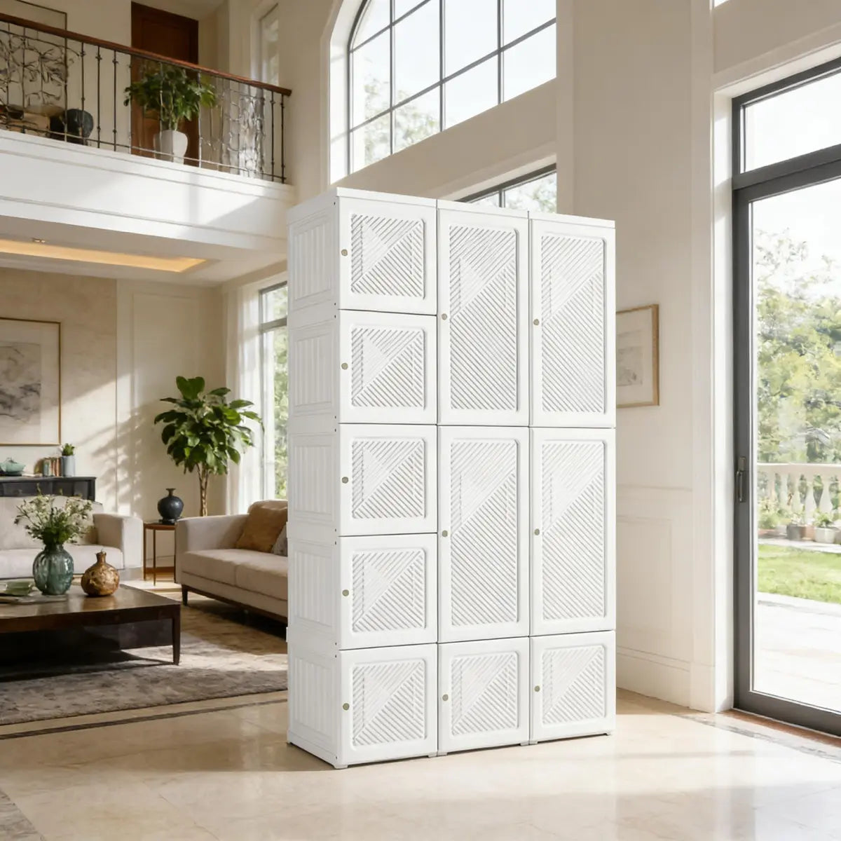 Portable Wardrobe Closet, Entryway Clothes Storage Cabinet – view 3