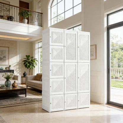 Portable Wardrobe Closet, Entryway Clothes Storage Cabinet – view 3