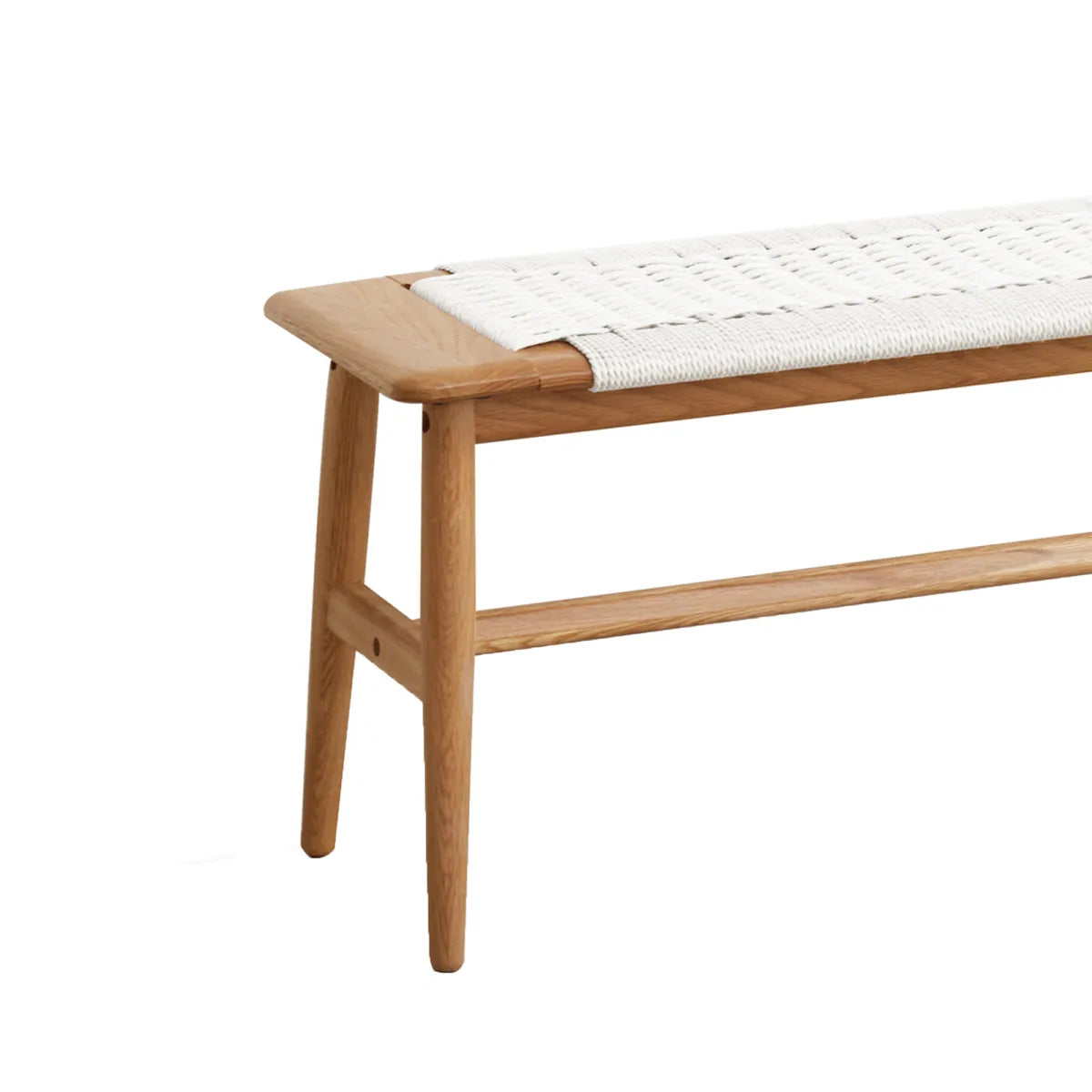 Wood Dining Bench, White