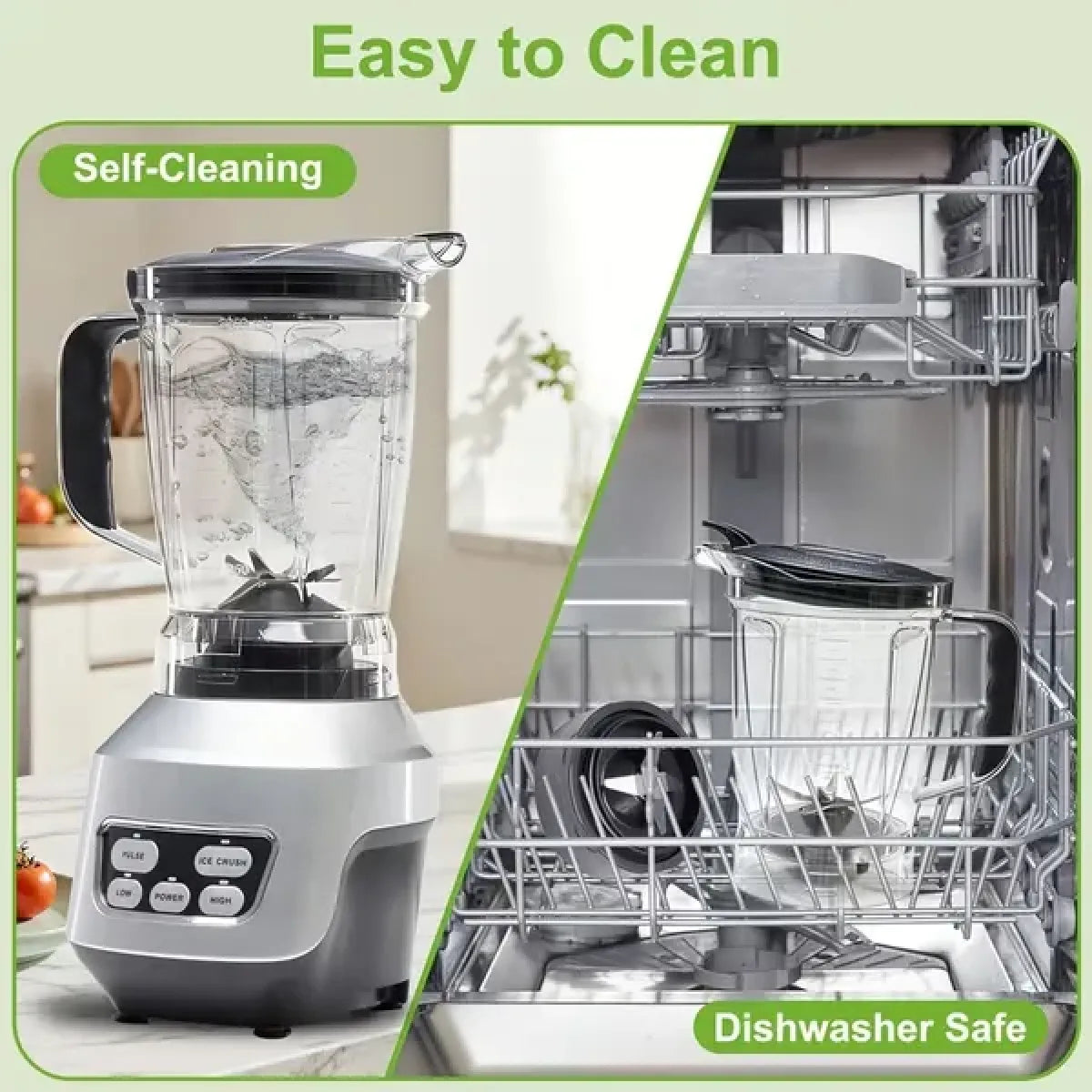 Countertop Smoothie Blender – 3 Portable BPA-Free Cups, 23/34/60 oz