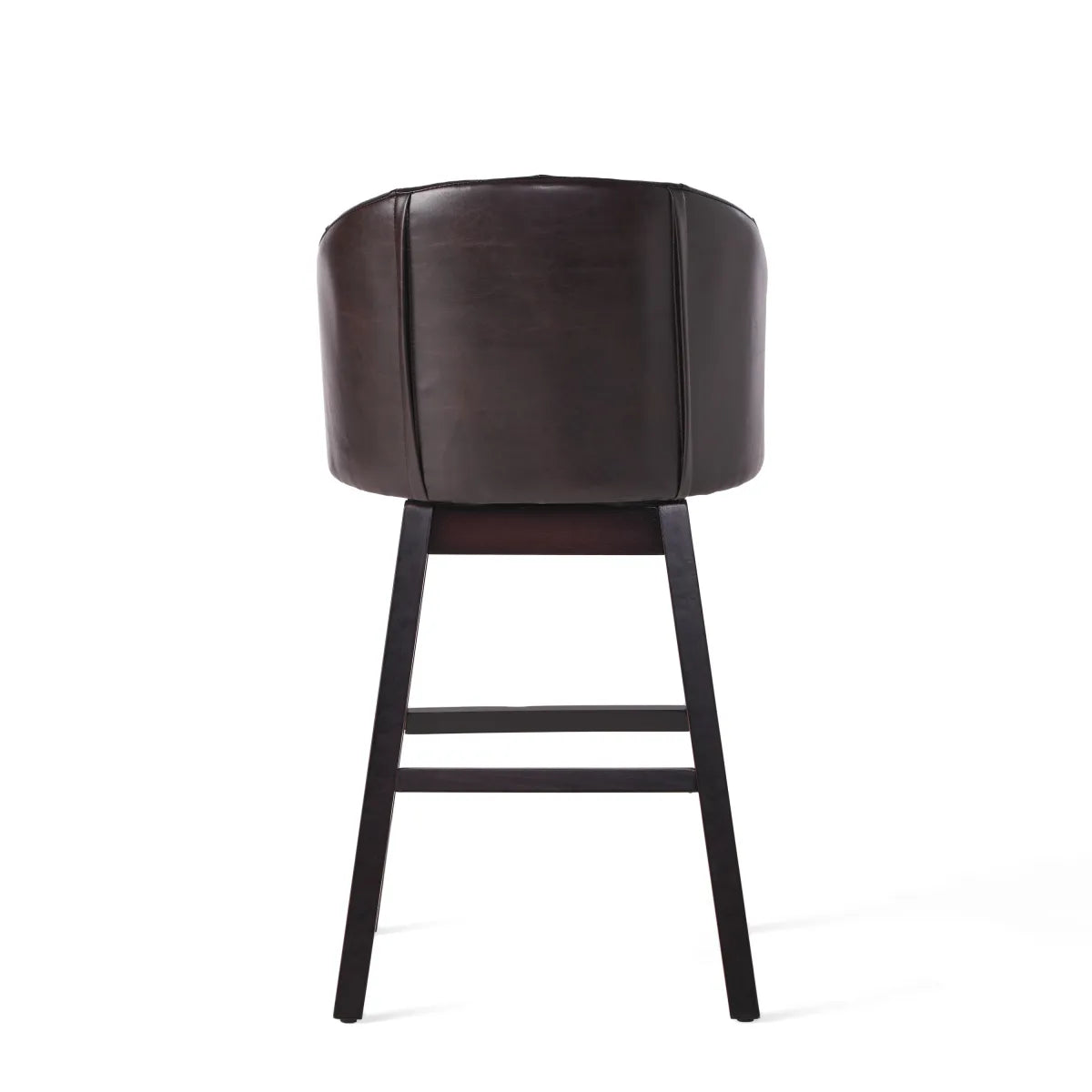 360° Swivel Bar Stools with Nailhead Trim, Set of 2, Brown – view 4
