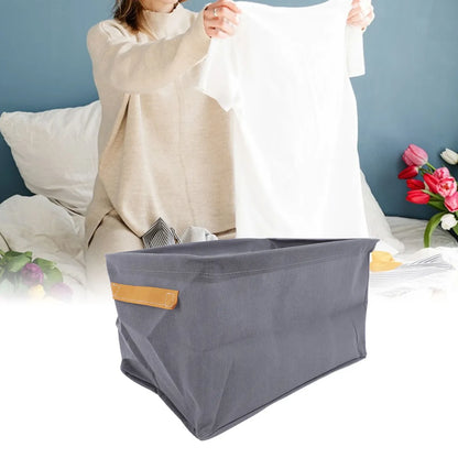 6-Piece Foldable Fabric Storage Bin Set for Closet and Wardrobe, Grey