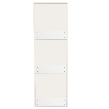 4-tier bookcase with pull-out shelves, white