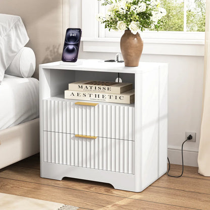 Smart Nightstand with Charging Station & Night Light – view 7