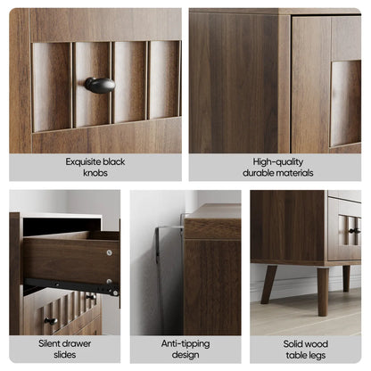 3-Drawer Walnut Dresser Chest – view 7
