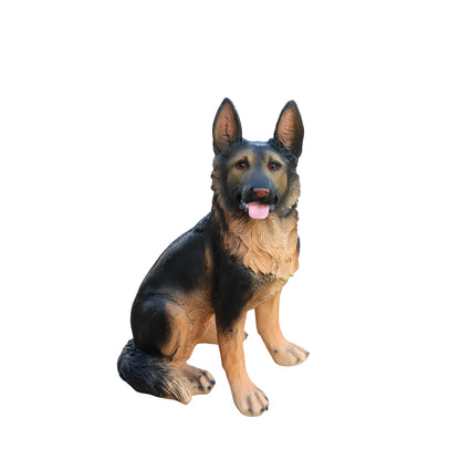 German Shepherd Garden Statue, Brown
