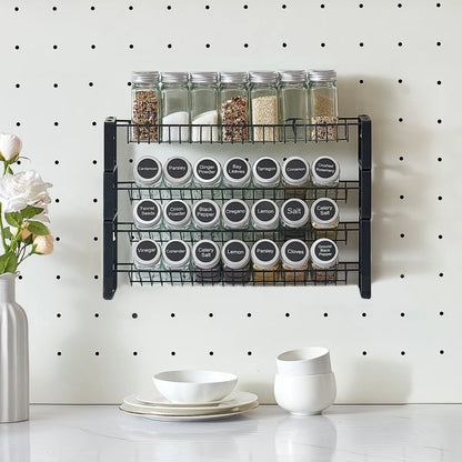 Spice Rack Organizer – Cabinet & Countertop Seasoning Shelf