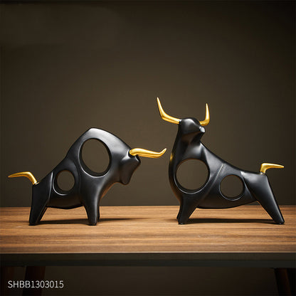 Decorative animal ornament set of two