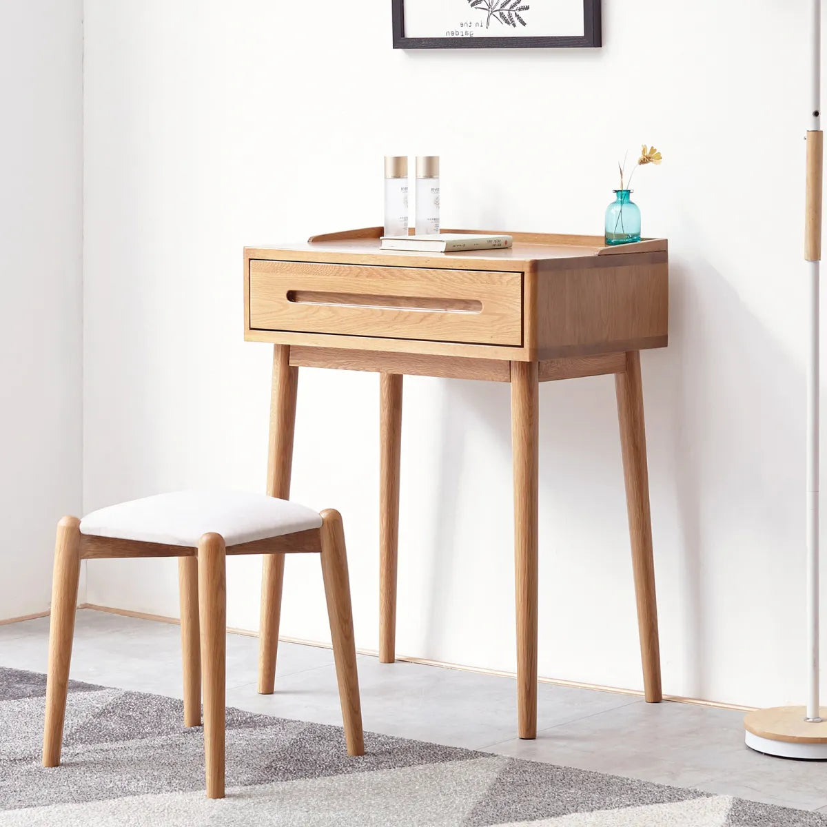 Compact Solid Wood Dresser with Storage Drawers, Natural – view 2