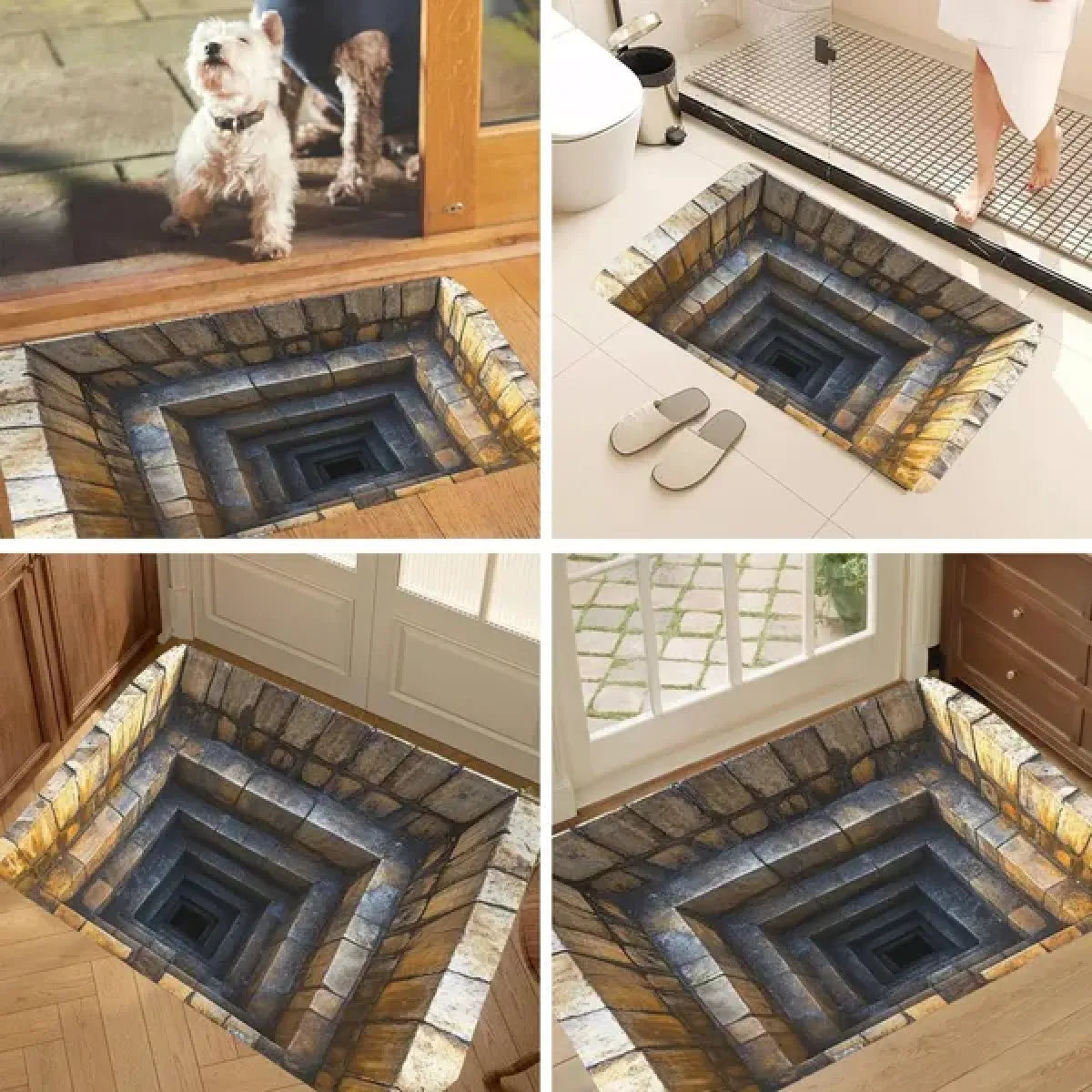 3D Optical Illusion Doormat – All-Weather Indoor & Outdoor Entrance Mat