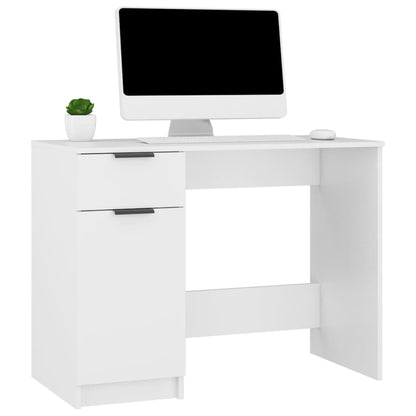 Textured engineered wood desk, 100cm