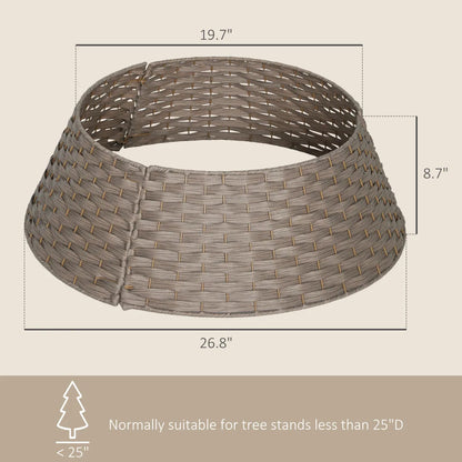 27" Rustic Woven Christmas Tree Collar, Coffee