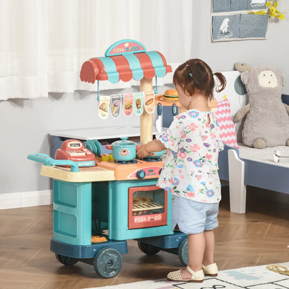 Kids Play Food Stand – Pretend Cashier Register Playset