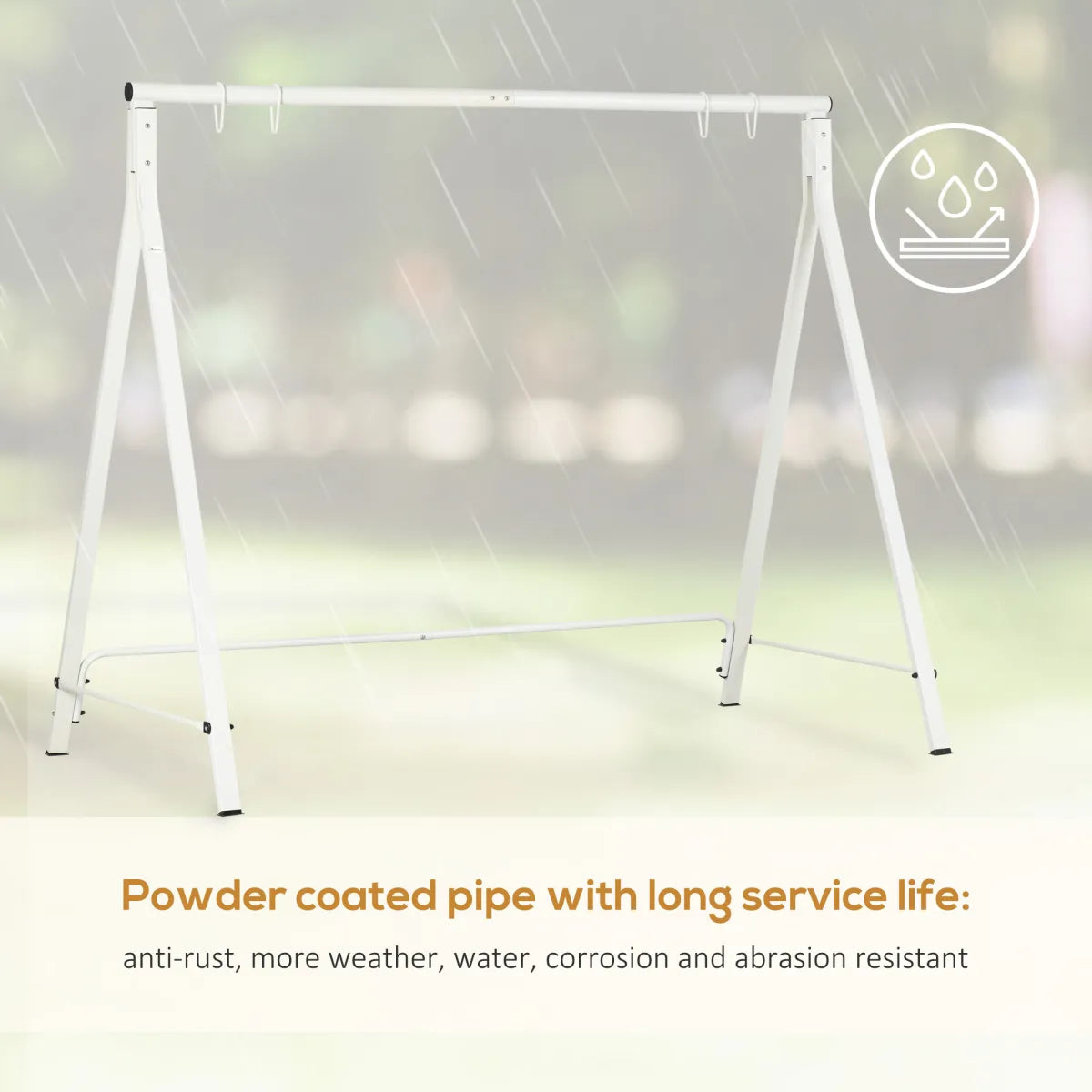 Outdoor Porch Swing Stand, A-Frame Steel Stand – view 4
