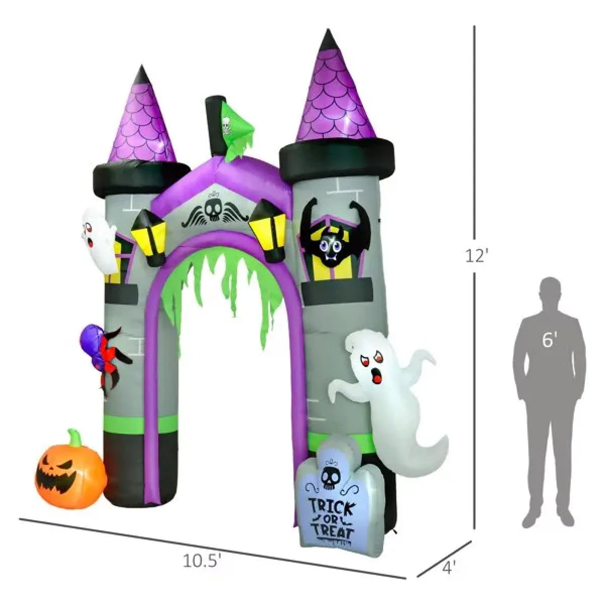Inflatable Halloween Archway with LED Lights