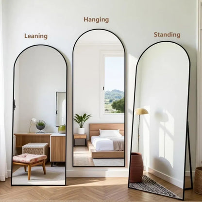 Arched Full-Length Floor Mirror – Freestanding Full Body Mirror