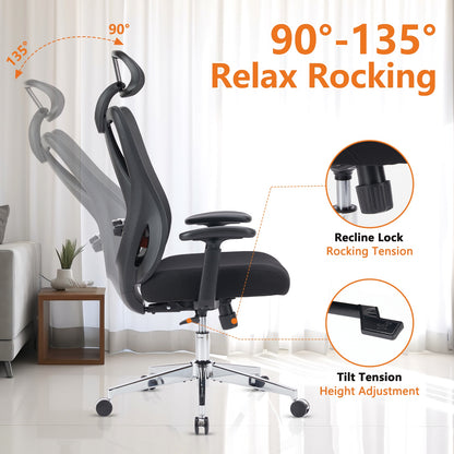 Ergonomic office chair with lumbar support